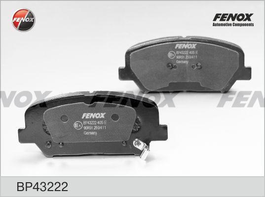 Колодки тормозные, дисковые передние HYUNDAI I30, KIA CEED Fenox BP43222