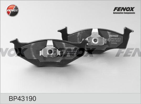 Колодки тормозные, дисковые передние VW FOX, LUPO, POLO, SKODA FABIA Fenox BP43190