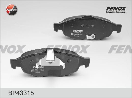 Колодки тормозные, дисковые передние CHRYSLER Sebring Fenox BP43315