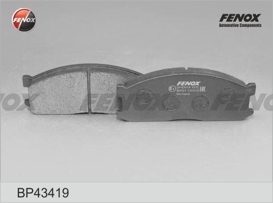 Колодки тормозные, дисковые передние FORD Econovan Fenox BP43419