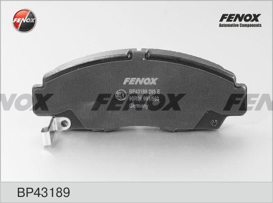 Колодки тормозные, дисковые передние HONDA ACCORD Fenox BP43189
