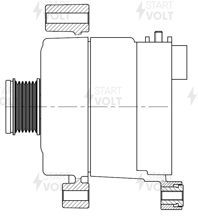 Генератор BMW X1 Startvolt LG 2638, 180 А