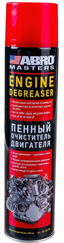 Очиститель двигателя ABRO DG-450-RW, пенный, 650 мл