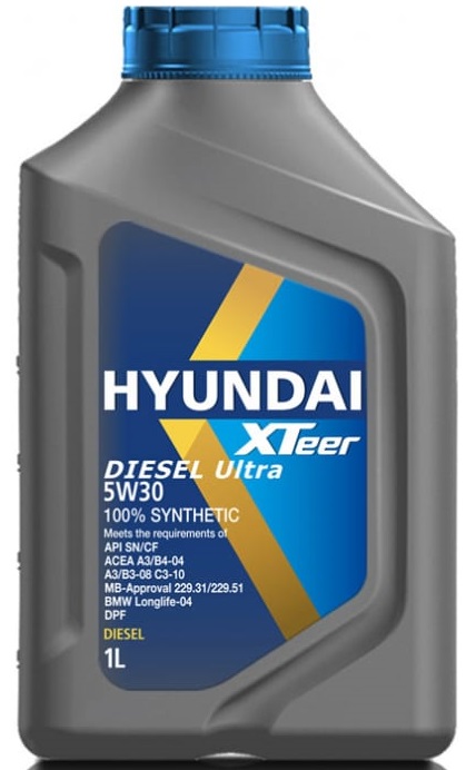 Масло моторное Hyundai Xteer 1011003, Diesel Ultra, 5W-30, 1 л 