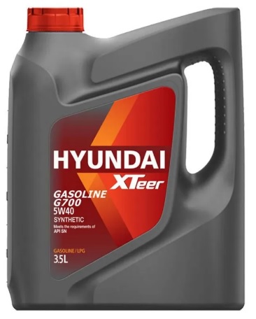 Масло моторное синтетическое Hyundai Xteer 1071136, Gasoline G700, SN, 5W-40, 3.5 л 
