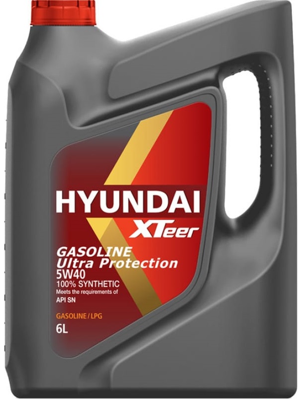 Масло моторное Hyundai Xteer 1061126, Gasoline Ultra Protection, 5W-40, 6 л 