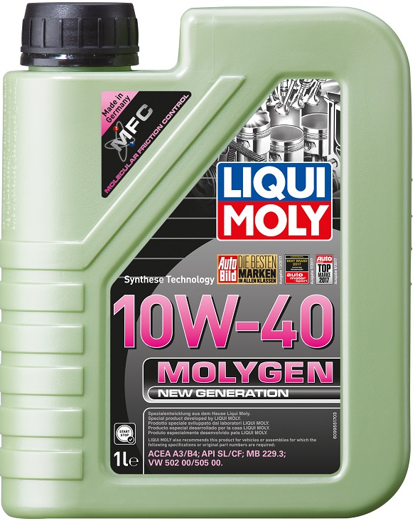 Масло моторное полусинтетическое Liqui Moly 9059, Molygen New Generation, 10W-40, 1л