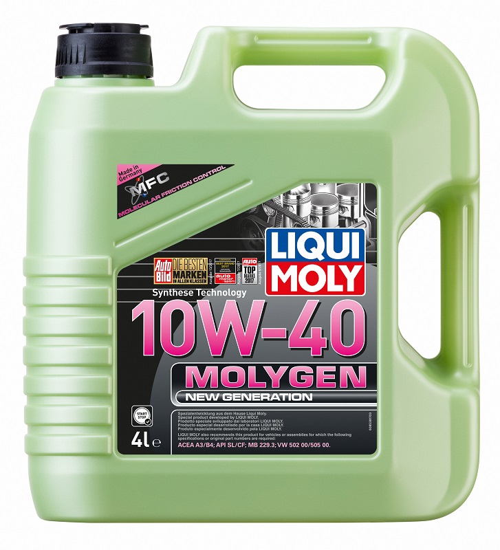 Масло моторное полусинтетическое Liqui Moly 9060, Molygen New Generation 10W-40, 4л