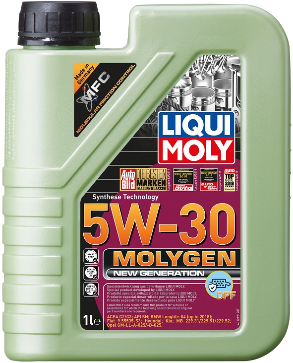 Масло моторное синтетическое Liqui Moly 21224 Molygen New Generation DPF, 5W-30, 1 л