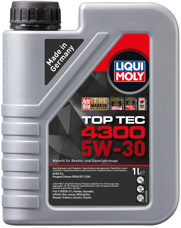Масло моторное синтетическое Liqui Moly 8030 Top Tec 4300, 5W-30, 1 л
