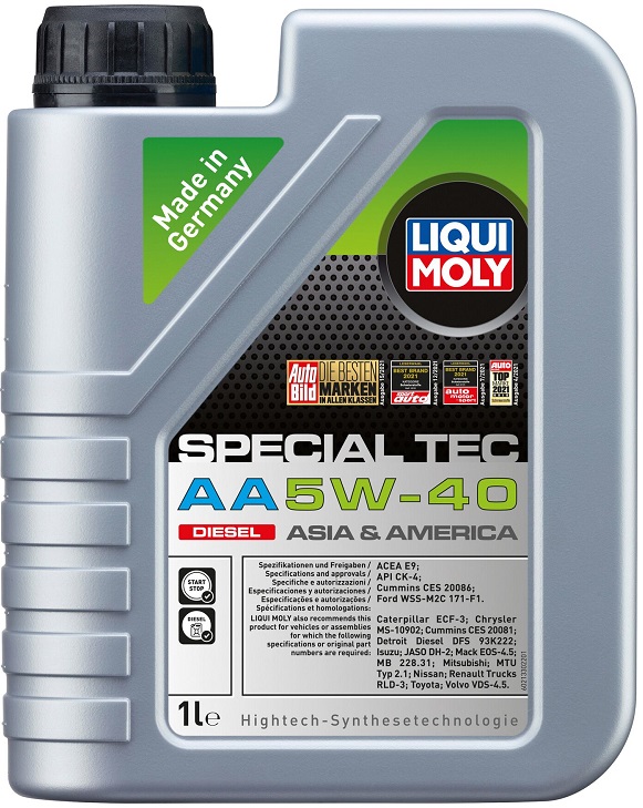Масло моторное синтетическое Liqui Moly 21330 Special Tec AA Diesel, 5W-40, 1 л