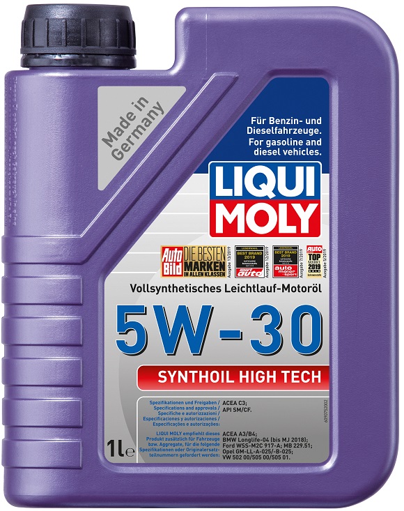 Синтетическое моторное масло Liqui Moly 20957 Synthoil High Tech, 5W-30, 1 л