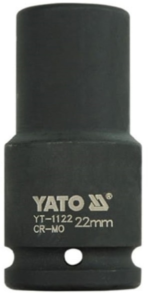 Головка ударная глубокая YATO YT-1122, 6-гранная, 22 мм, 3/4, CrMo