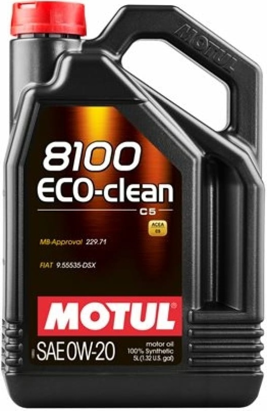 Масло моторное синтетическое MOTUL 108862, 8100 Eco-clean SAE, 0W-20, 5 л