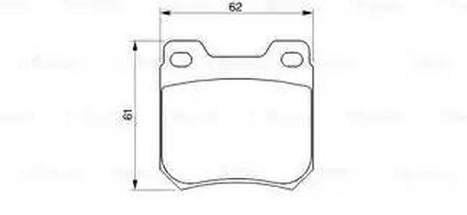 Колодки тормозные, дисковые OPEL OMEGA Bosch 0 986 424 754