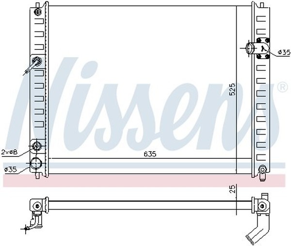 Радиатор охлаждения INFINITI QX50 Nissens 68091