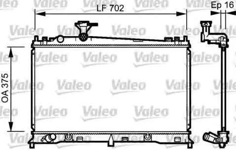 Радиатор охлаждения MAZDA 6 Valeo 734 483