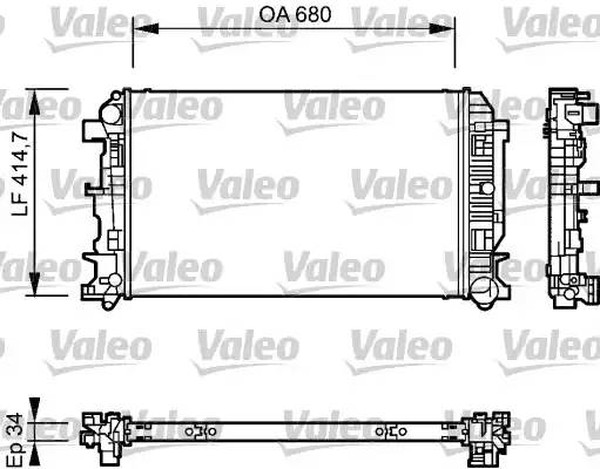 Радиатор охлаждения MERCEDES Sprinter Valeo 735 084