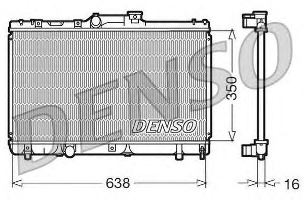 Радиатор охлаждения TOYOTA Corolla Denso DRM50013