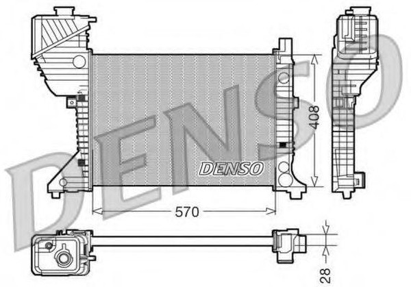 Радиатор охлаждения MERCEDES Sprinter Denso DRM17016