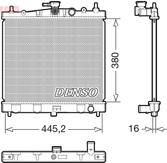 Радиатор охлаждения NISSAN Note Denso DRM46067