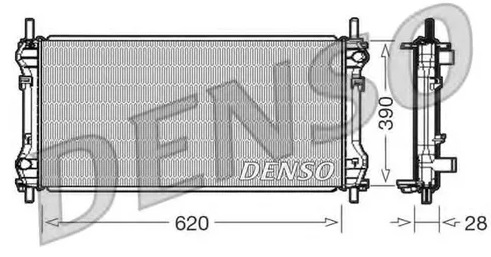 Радиатор охлаждения FORD TRANSIT Denso DRM10102