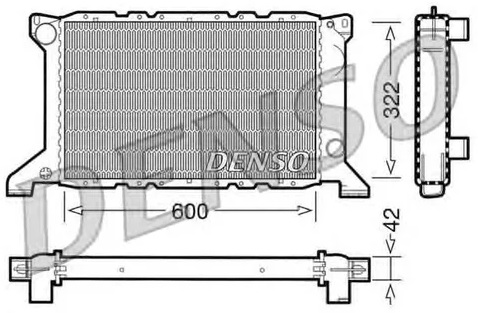 Радиатор охлаждения FORD TRANSIT Denso DRM10098