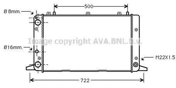 Радиатор охлаждения Audi 80 AVA AIA2047