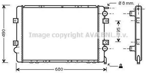 Радиатор охлаждения Renault Mascott AVA RT 2299