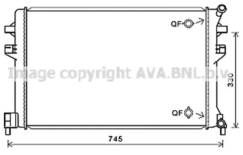 Радиатор охлаждения AUDI A3 AVA VNA2383