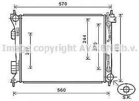 Радиатор охлаждения HYUNDAI Solaris AVA HY 2270