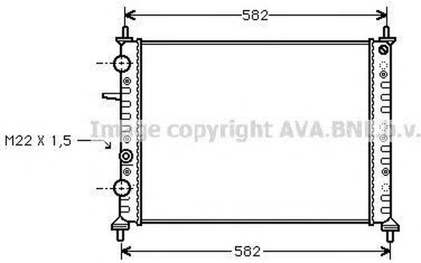 Радиатор охлаждения FIAT BRAVA AVA FT 2161