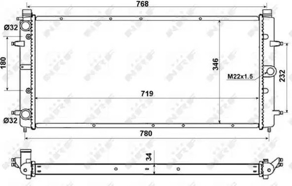 Радиатор охлаждения VOLKSWAGEN CALIFORNIA Nrf 509514