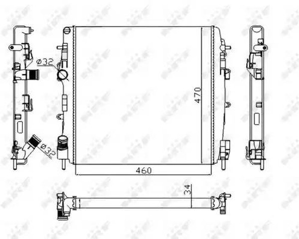 Радиатор охлаждения RENAULT Kangoo Nrf 58317A