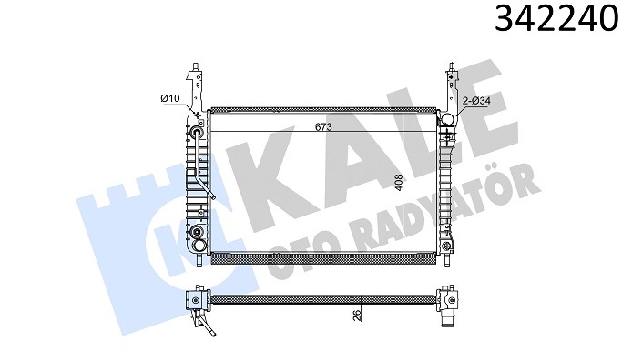 Радиатор охлаждения OPEL Antara Kale 342240