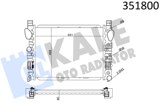 Радиатор охлаждения MERCEDES CL Kale 351800