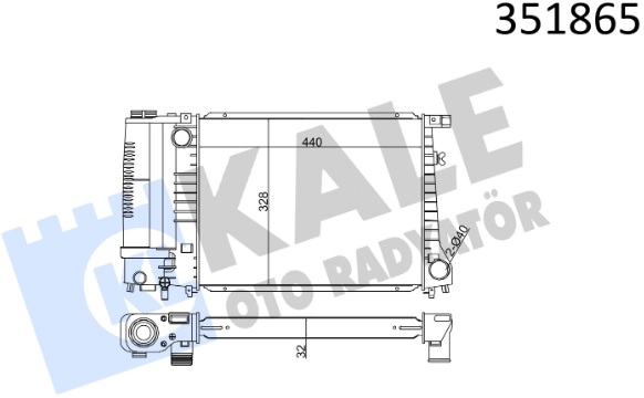 Радиатор охлаждения BMW 3 Kale 351865