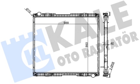 Радиатор охлаждения Scania R-SERIES Kale 349340