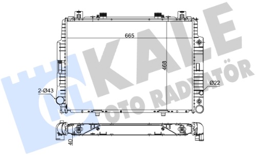 Радиатор охлаждения MERCEDES S-CLASS Kale 351300