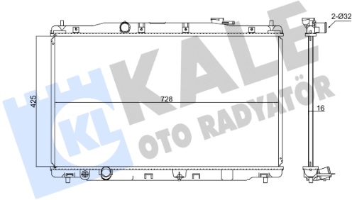 Радиатор охлаждения HONDA CR-V Kale 347740
