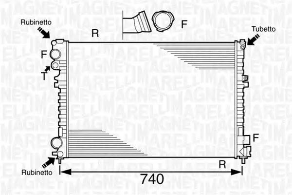 Радиатор охлаждения CITROEN Evasion Magneti marelli 3502 13102 700