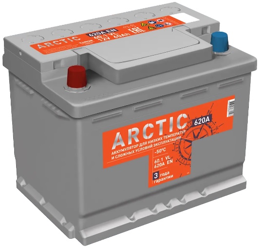Аккумулятор TITAN 4607008881547 ARCTIC 60 А/ч Прямая L+ 242x175x190 EN620 А