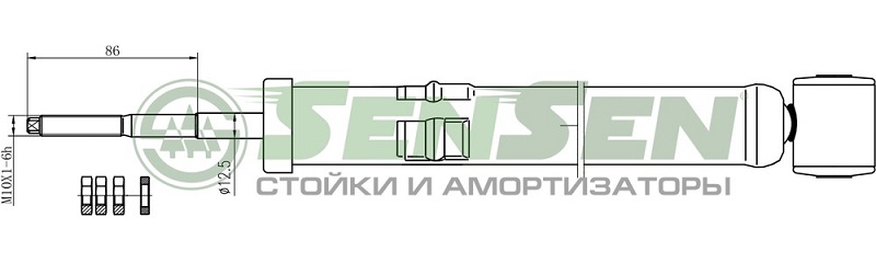 Амортизатор задний Sensen 3112-0068 SEAT CORDOBA
