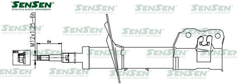 Амортизатор передний Sensen 4214-1674 Volvo S40