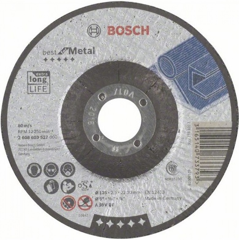 Отрезной круг по металлу Bosch 2608603527, 125x2.5 мм