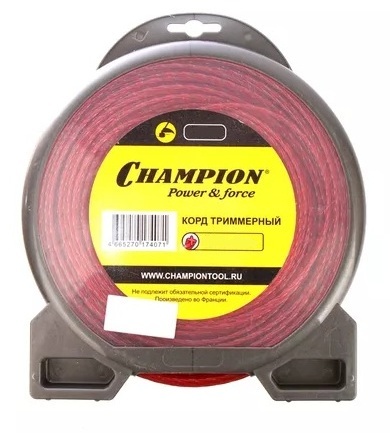 Корд триммерный CHAMPION C5052 Spiral Pro 2.0 мм, 124 м (витой)