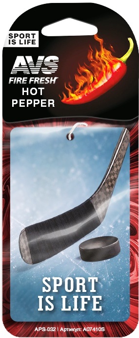 Ароматизатор AVS APS-032 Sport is Life (аромат Hot Pepper / Перец), бумажный