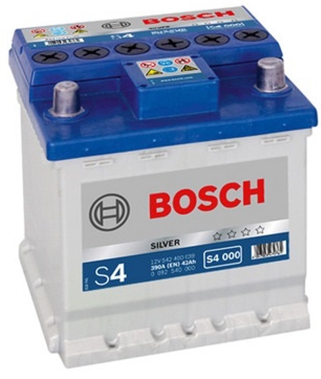 Аккумуляторная батарея Bosch S4 Silver 0 092 S40 000 (12В, 42А/ч)