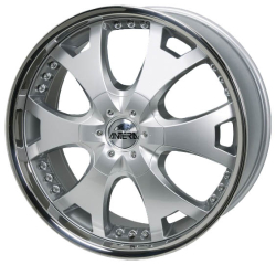 Диск колесный Antera 361 10.0/R22 5x120 ET40 D72.6 Silver Lip Polished