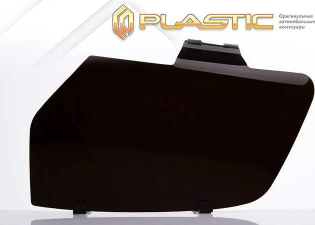 Защита СА Пластик передних фар (Classic черный) Nissan Terrano   2013–2020 